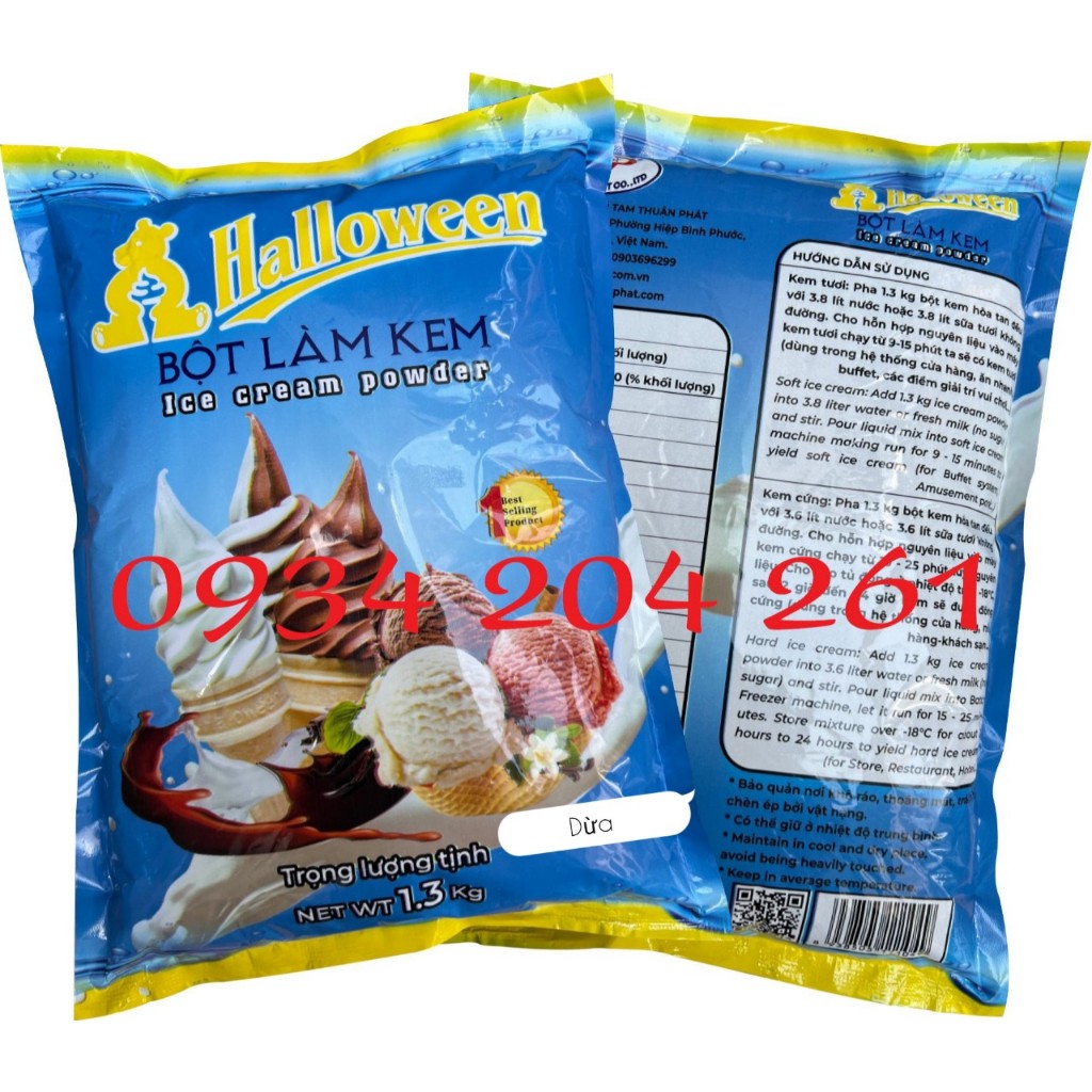 Bột kem tươi Halloween_ Dừa