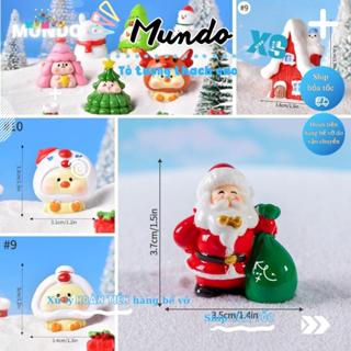   MUNDO  Combo 9 Tượng Thạch Cao Tô Màu Noel 006 Size XS – Đồ Chơi Giáng Sinh DIY 