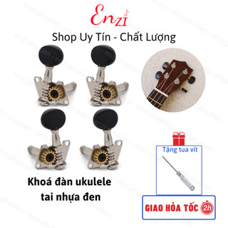 Khóa đàn Ukulele khóa vặn màu đen kèm ốc vít cao cấp Enzi