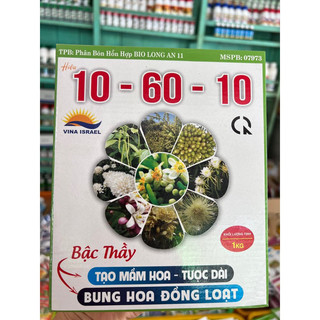 10-60-10 vina israel gói 1kg tạo mầm hoa- tược dài- bung hoa đồng loạt