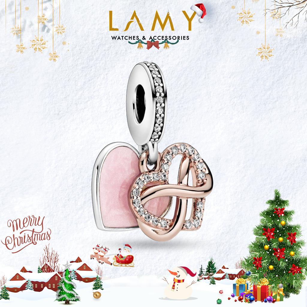 Charm bạc CDE trái tim vô cực Infinity Heart Dangle CDE1164