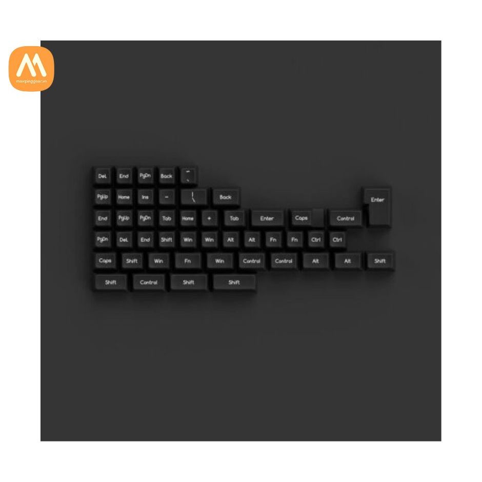 Bộ nút bàn phím cơ AKKO Keycap Set – White on Black WoB