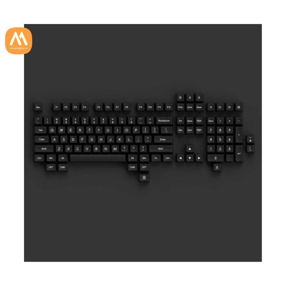 Bộ nút bàn phím cơ AKKO Keycap Set – White on Black WoB