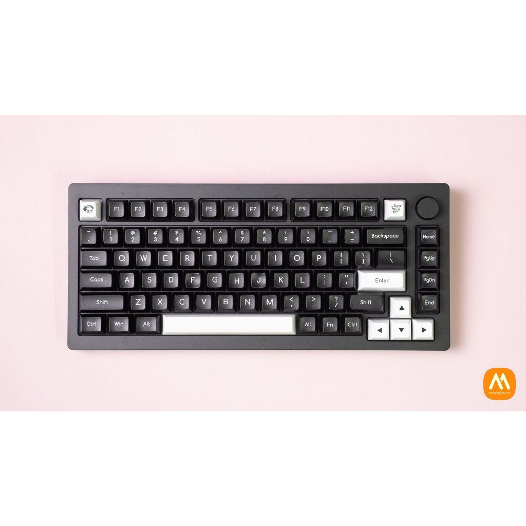 Bộ nút bàn phím cơ AKKO Keycap Set – White on Black WoB