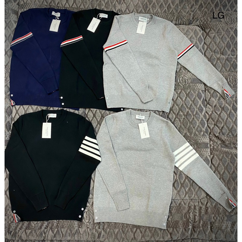 Áo Len Cổ Tròn Nam Nữ Th0m Browne Len Lì dày dặn Cao Cấp