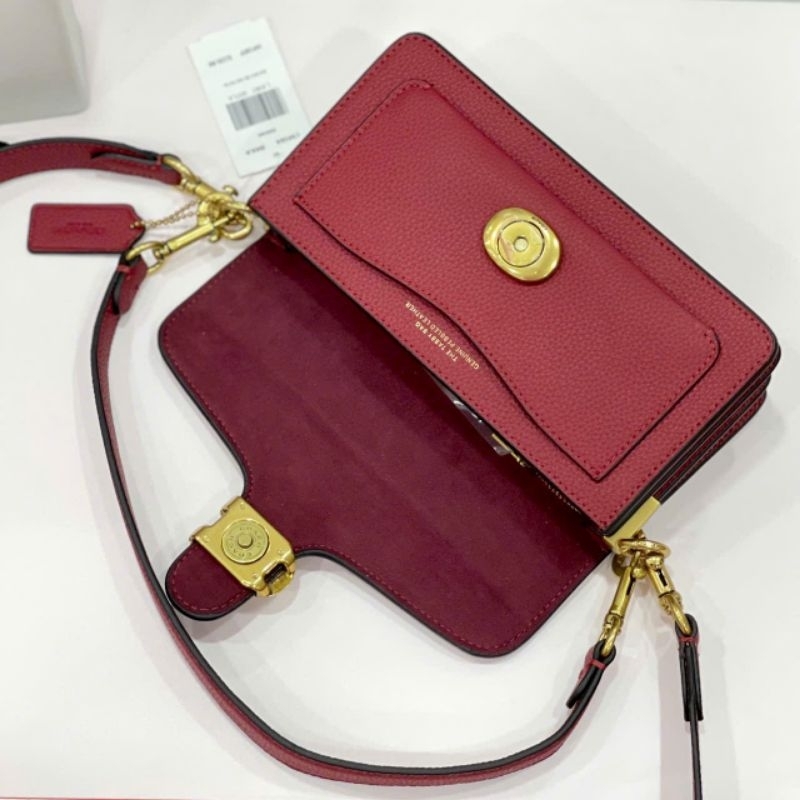 Túi Coac.h Tabby 20 Polished Pebble Leather Shoulder Bag💚 Mẫu clutch mới cực sang