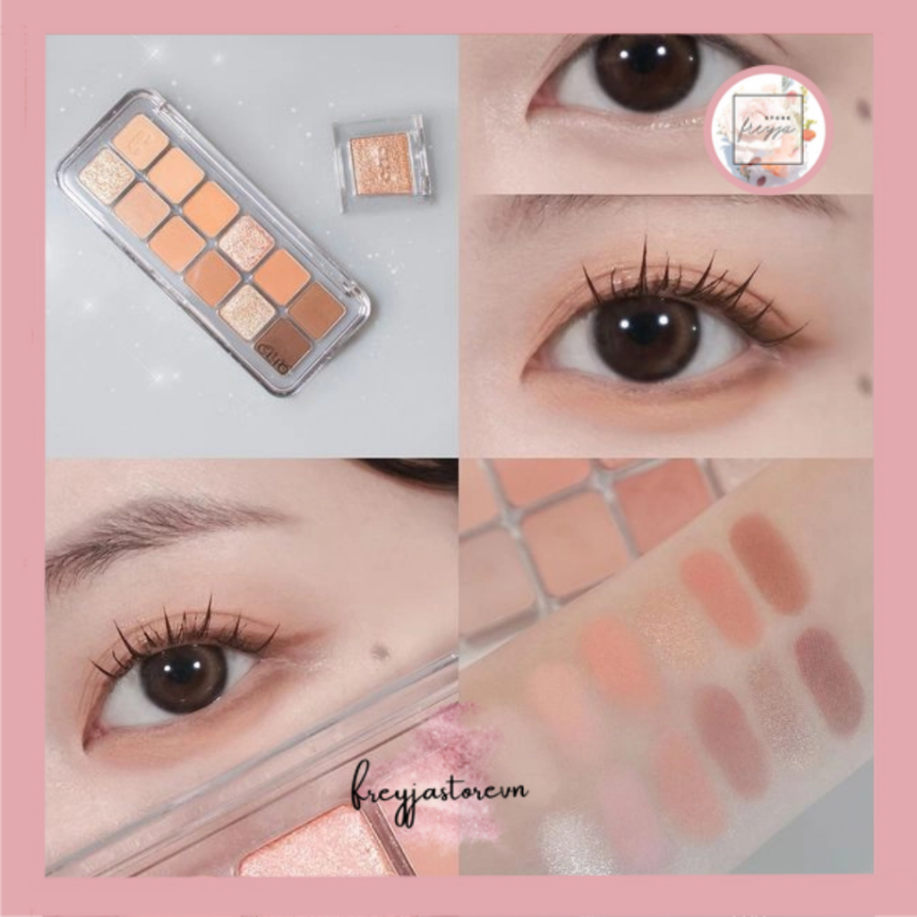 Bảng Mắt Clio Pro Eye Palette Air 12 ô - Phiên bản cái tiến chất phấn mềm bám phấn tốt, phù hợp make cả 4 mùa trong năm