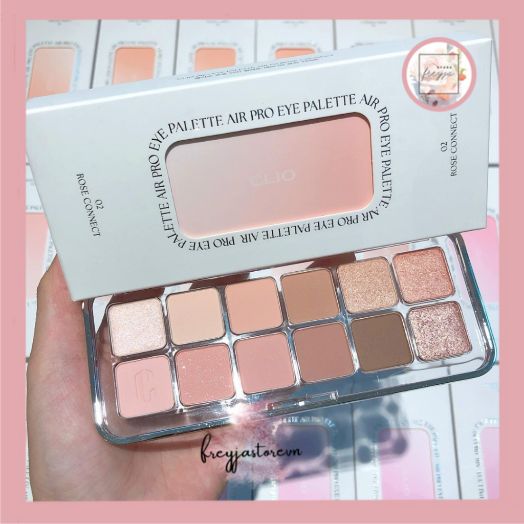 Bảng Mắt Clio Pro Eye Palette Air 12 ô - Phiên bản cái tiến chất phấn mềm bám phấn tốt, phù hợp make cả 4 mùa trong năm