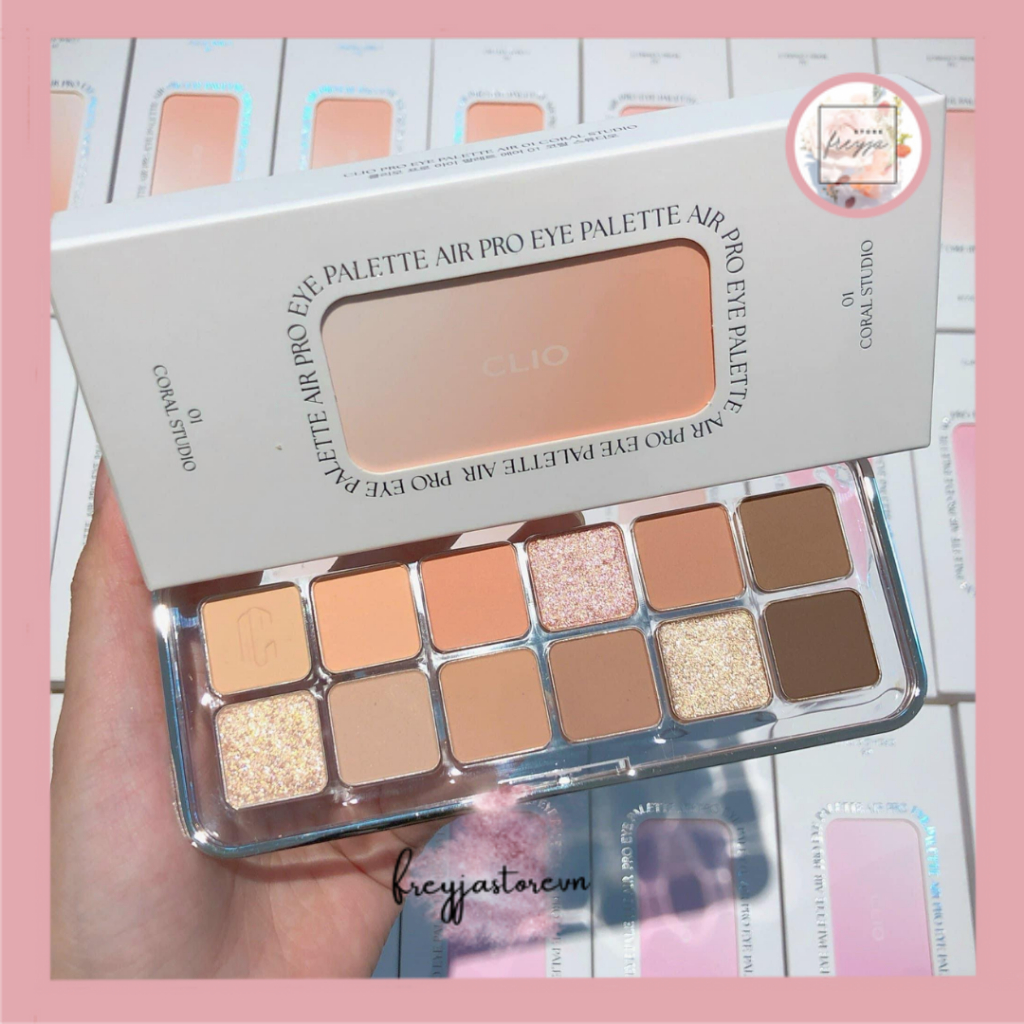Bảng Mắt Clio Pro Eye Palette Air 12 ô - Phiên bản cái tiến chất phấn mềm bám phấn tốt, phù hợp make cả 4 mùa trong năm