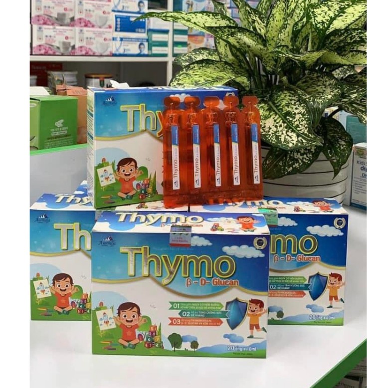 Tăng Cường Đề Kháng Thymo B-D Glucan -  Hỗ trợ tăng đề kháng, kích thích ăn ngủ ngon cho bé Hộp 20 ố