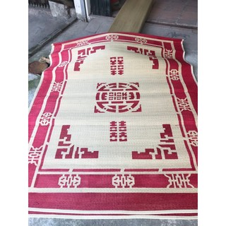 Chiếu cói in hoa 1m8-2m2 có viền