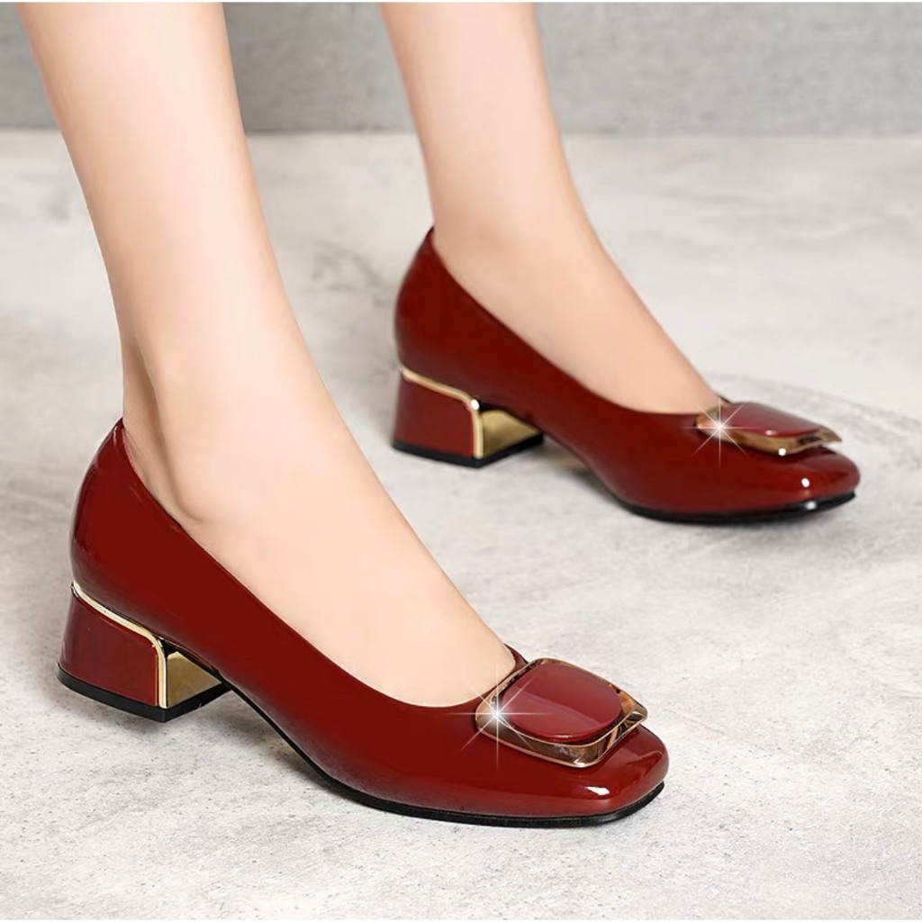 Giày tặng mẹ cao cấp xuất khẩu cao 5 phân da lì mềm MS1771