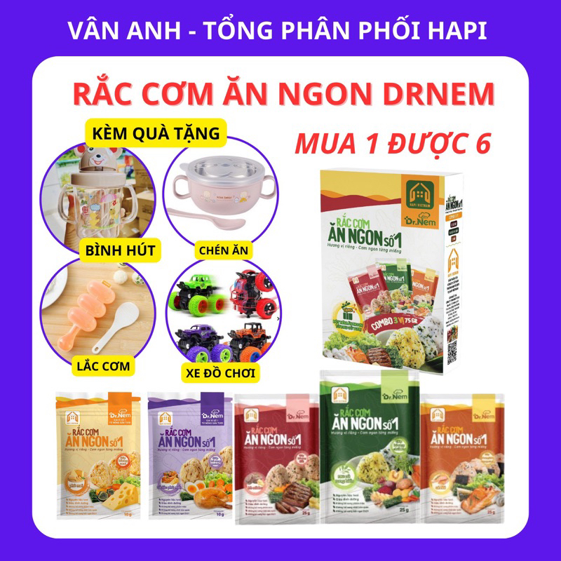 Gia Vị Rắc Cơm Ăn Ngon số 1 DR NEM -Từ nông sản tươi sạch giúp bé có một bữa ăn ngon giàu dinh dưỡng