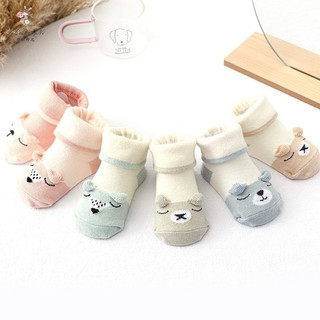 Tất thú cho bé có đế chống trượt 0-1 tuổi, tất len hình thú sơ sinh cho bé