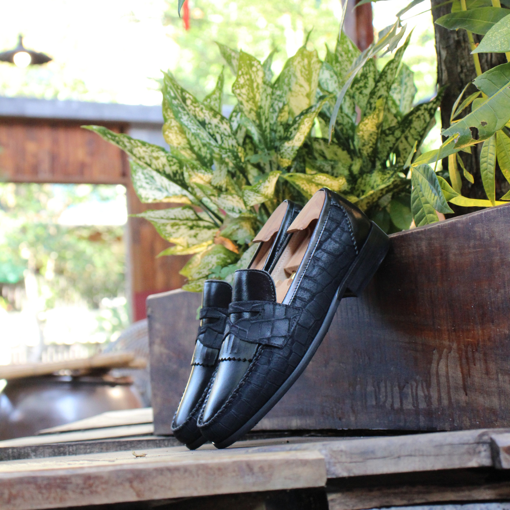 Giày lười da nam  Zenlee Patina LTDVL01 giày da lười kiểu dáng Tassel Loafer in đai vân da bê thật bảo hành trọn đời