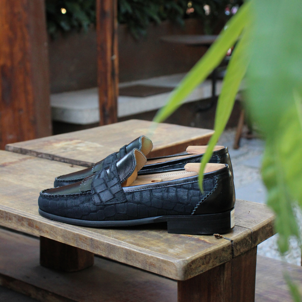 Giày lười da nam  Zenlee Patina LTDVL01 giày da lười kiểu dáng Tassel Loafer in đai vân da bê thật bảo hành trọn đời