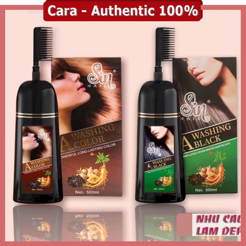 Dầu Gội Phủ Bạc SIN HAIR - Chính Hãng 100% Phủ Bạc Nhân Sâm Phủ Đen Phủ Nâu Tóc Tự Nhiên Số 1 Nhật Bản