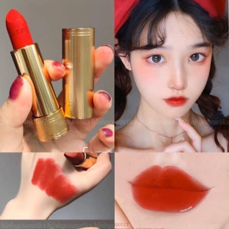Mat - Son GUCCI 500 Rouge à Lèvres Mat  - Odalie Red Đỏ cam