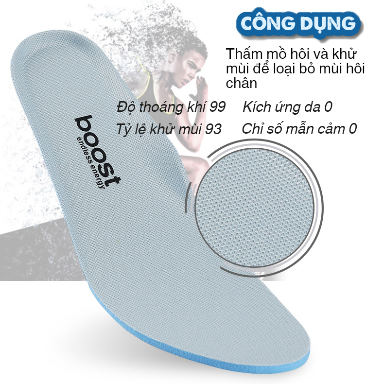 Cặp lót giày thể thao siêu nhẹ êm chân Thoáng Khí Ximo LGTT24