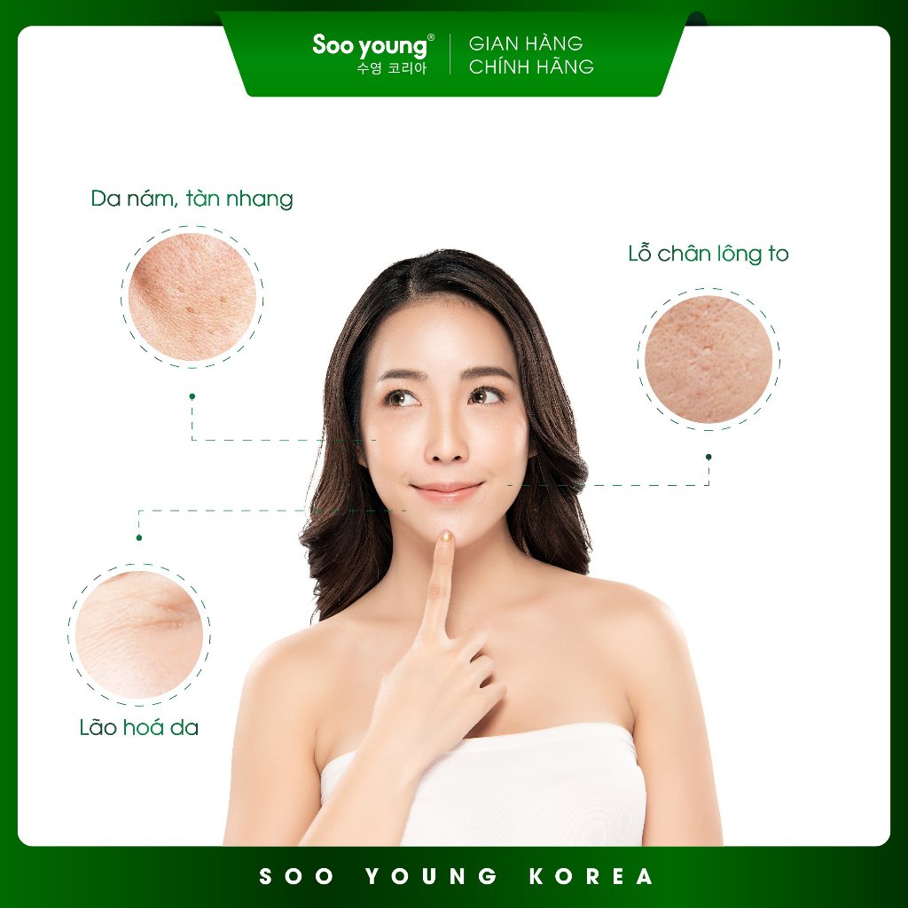 Kem face mờ thâm nám Lục Tảo SOOYOUNG 10gr