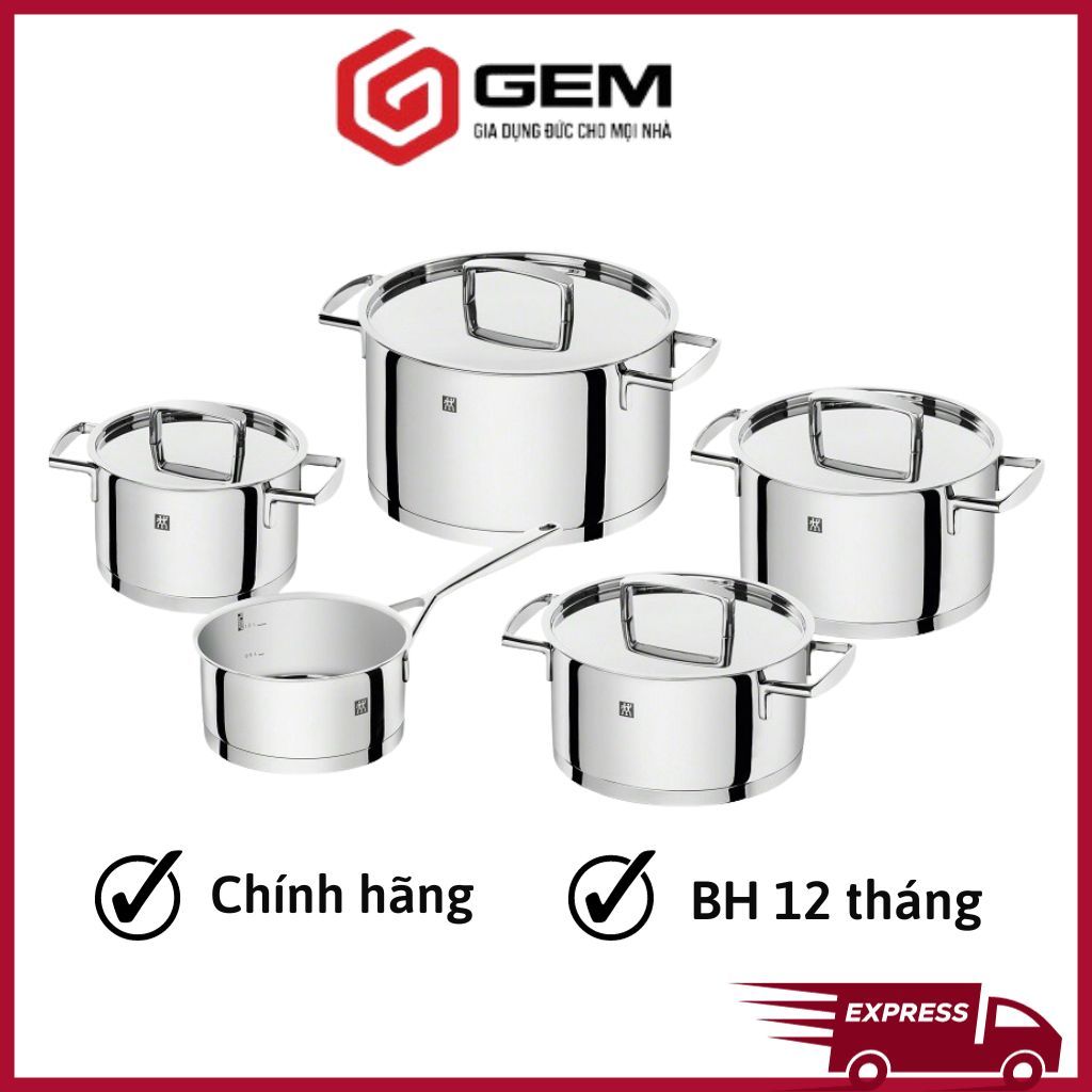 Bộ nồi Zwilling Passion 5 món vung thép