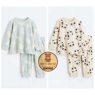 Bộ nỉ nhung sơ sinh h&m sz 0-9m