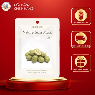 Mặt nạ olive cấp ẩm, chống lão hoá foodaholic nature skin mask 23g - olive
