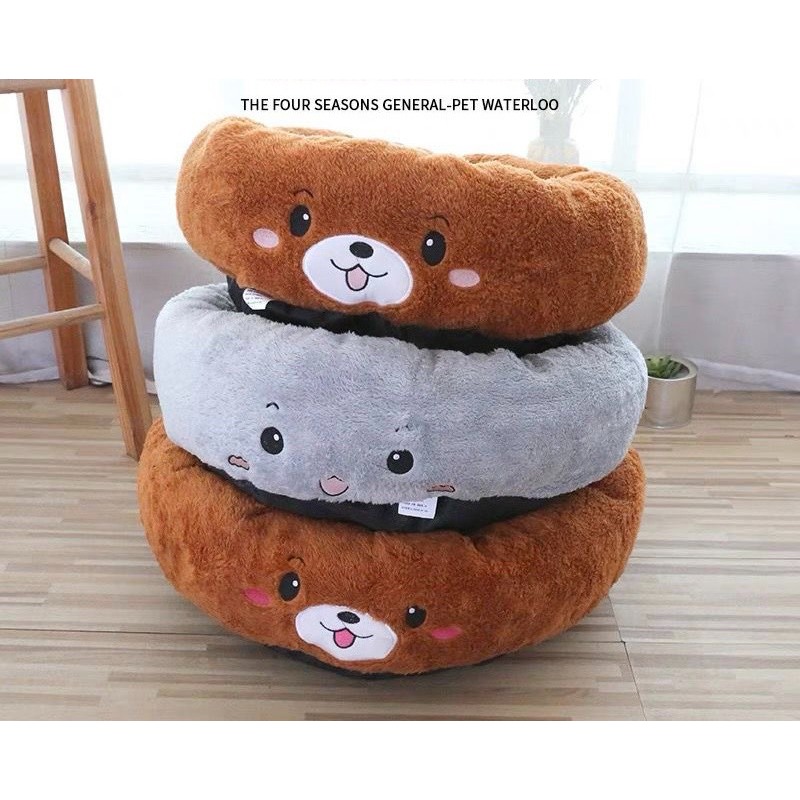 Đệm lông tròn Lna hình động vật dễ thương dành cho chó mèo cao cấp