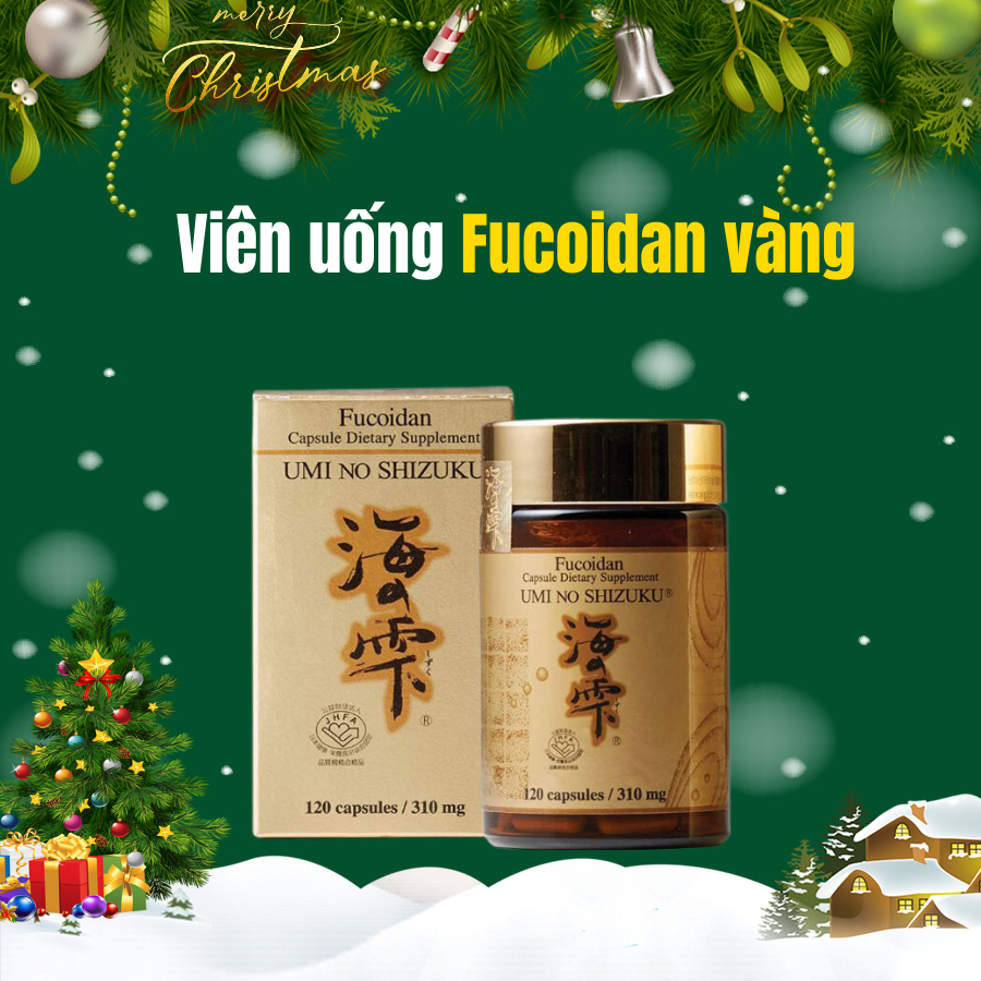 Fucoidan vàng UMI NO SHIZUKU Loại Viên Nang - Hàng nội địa Nhật Bản