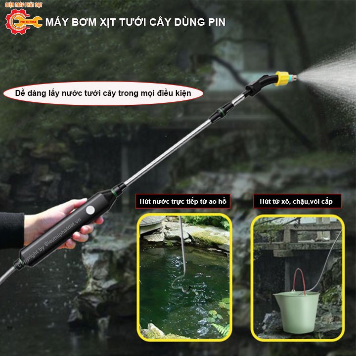 Vòi Tưới Xịt Cây Cầm Tay Dùng Pin