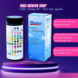 Que thử nước tiểu ACON Mission 11 thông số hộp 100 test