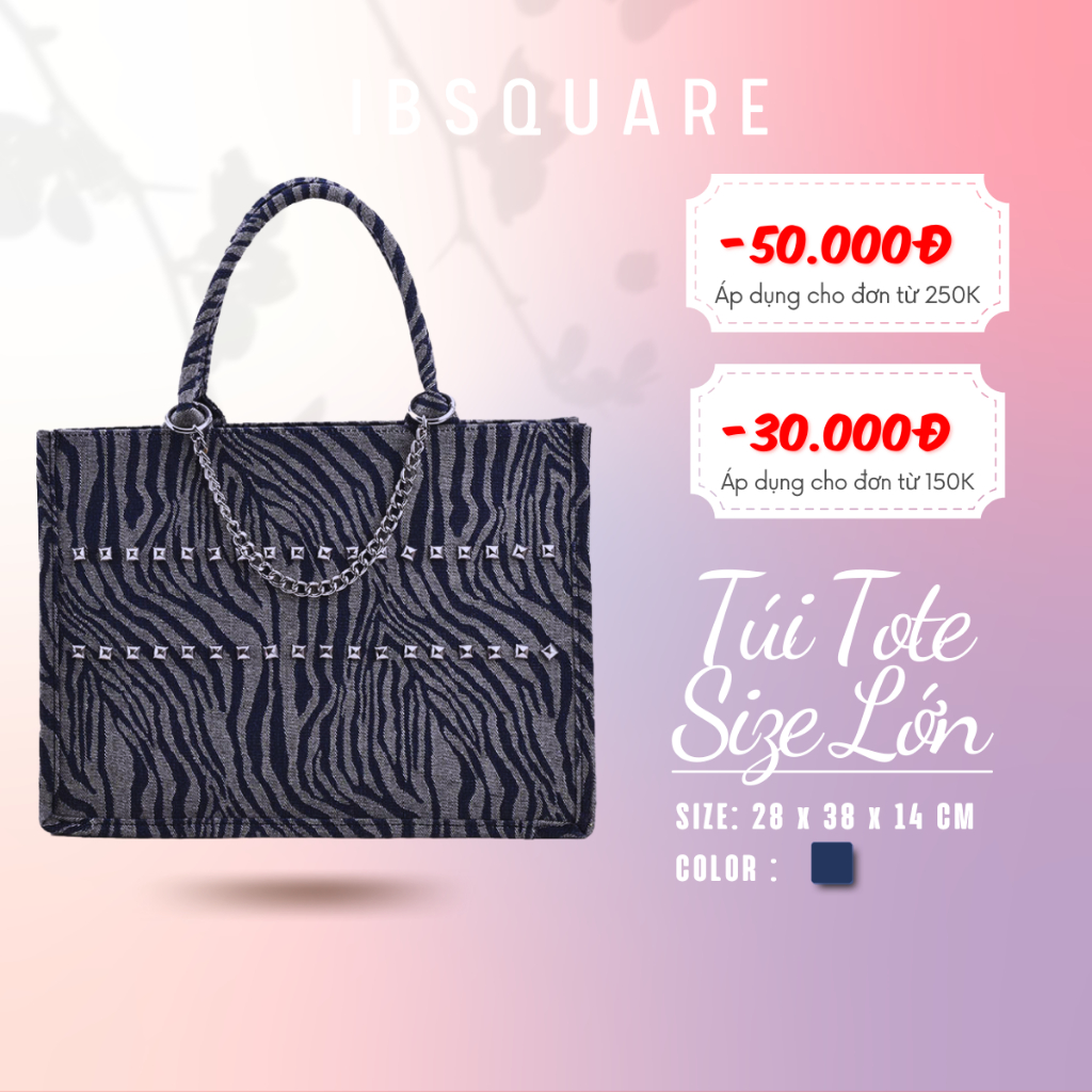 Túi Bản To IBSQUARE-TL1 Đựng Laptop máy tính macbook 15.6 inch phong cách y2k denim