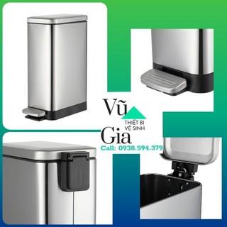 Thùng rác đạp chân inox trợ lực nhiều size