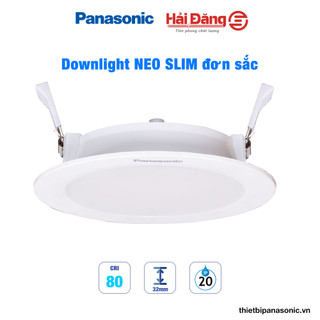 Đèn led âm trần panasonic - đèn downlight đơn sắc neo slim - công suất 9w, 12w