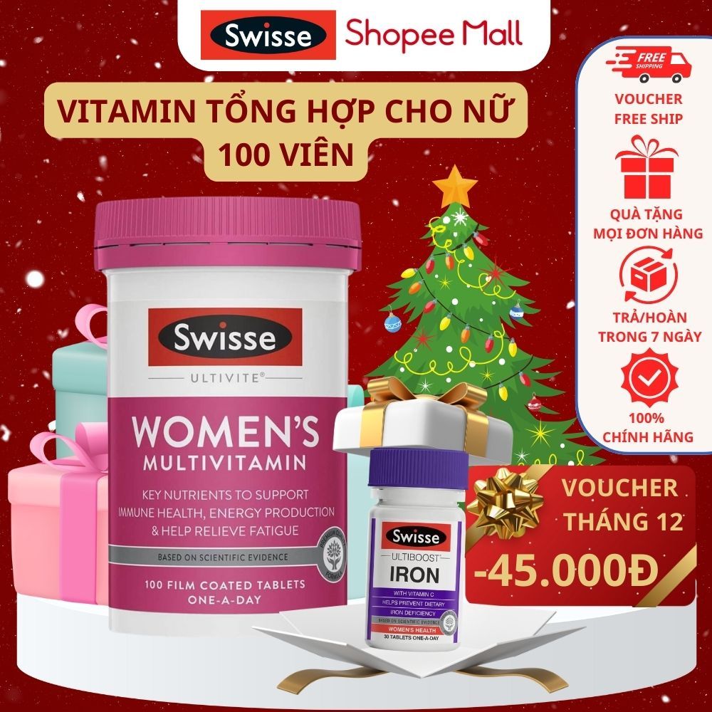 Bổ sung Vitamin tổng hợp cho nữ Swisse Ultivite Women s Multivitamin 100