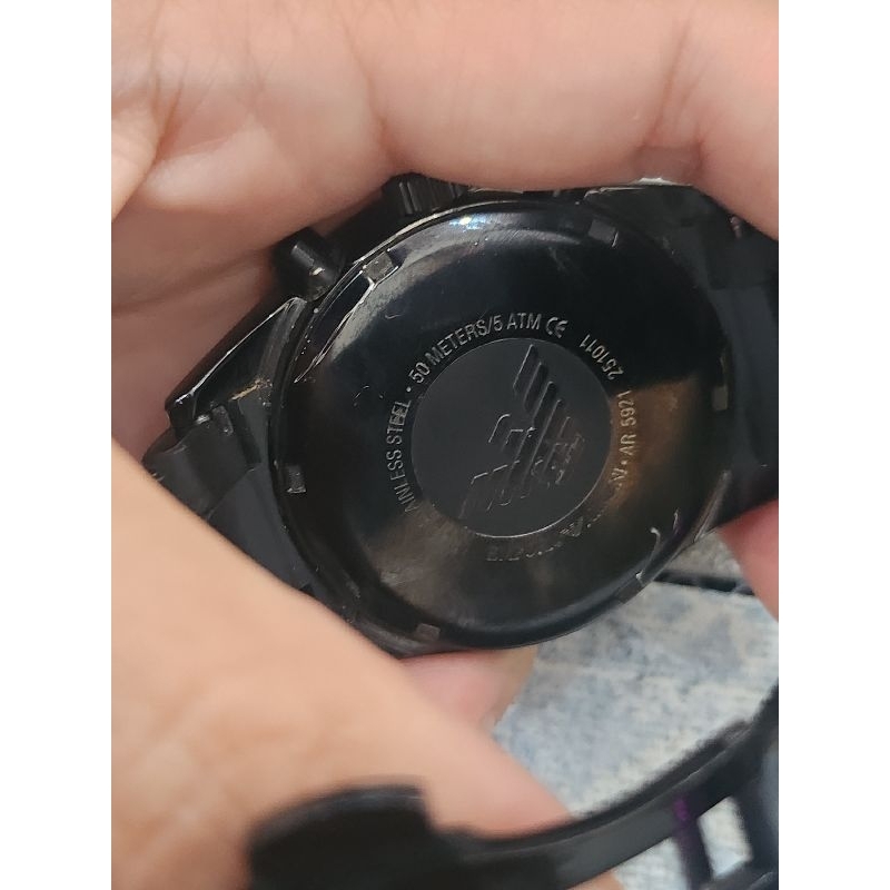 ĐỒNG HỒ SI NHẬT CHÍNH HÃNG DÂY THÉP DÀNH BỌC CAO SU CHO NAM - THƯƠNG HIỆU EMPORIO ARMANI