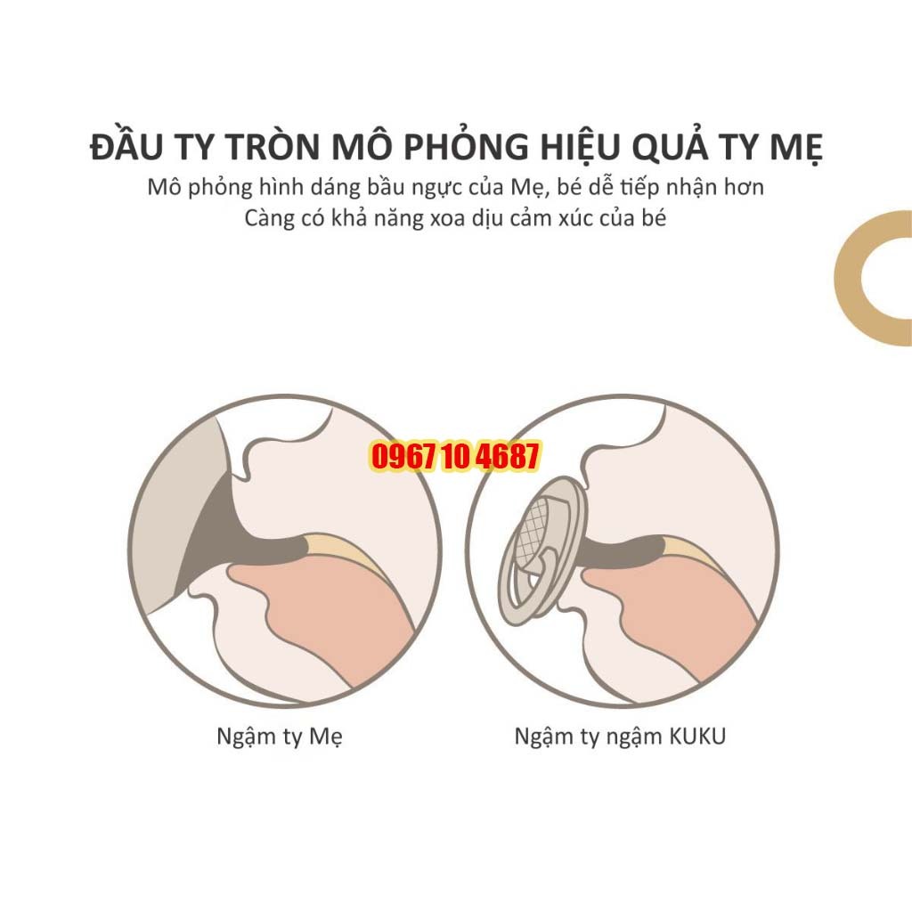 Ty ngậm, ty giả silicone cao cấp cho bé từ 0th đến trên 6th KU-PLUS KU.KU DUCKBILL KU5521/KU5522