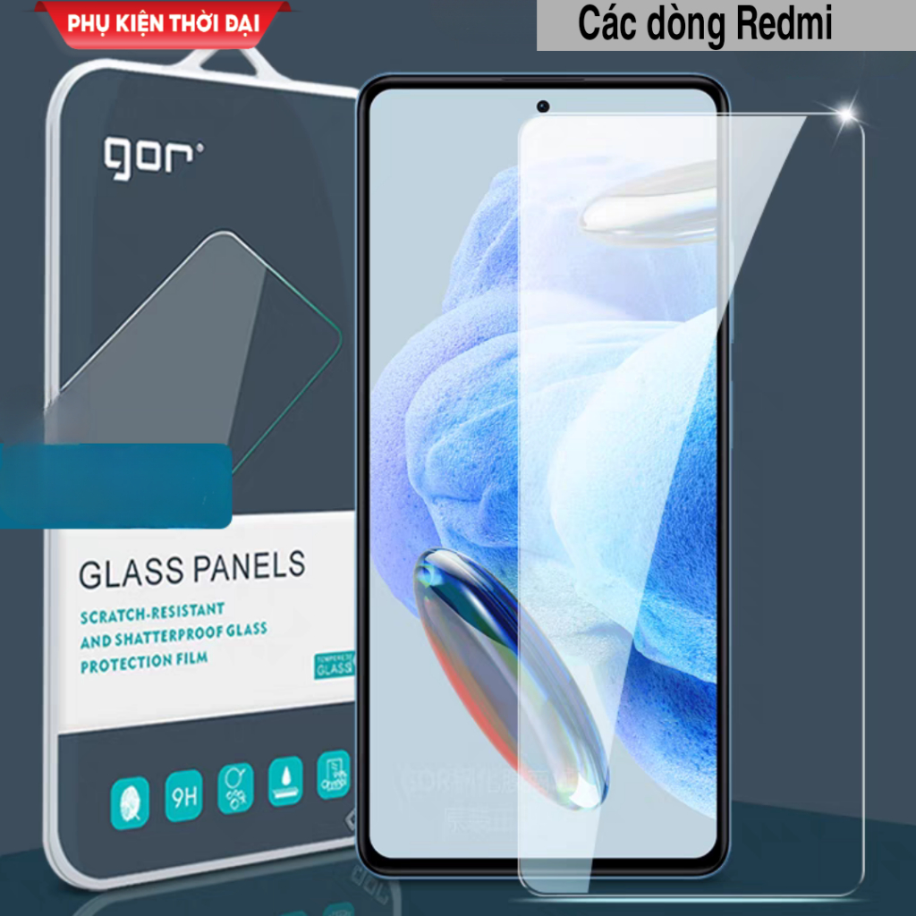 Cường lực Gor Redmi Note 11s / 11 4G / Note 12S / Note 12 / 12 4G / Note 13 5G trong suốt chơi game mượt