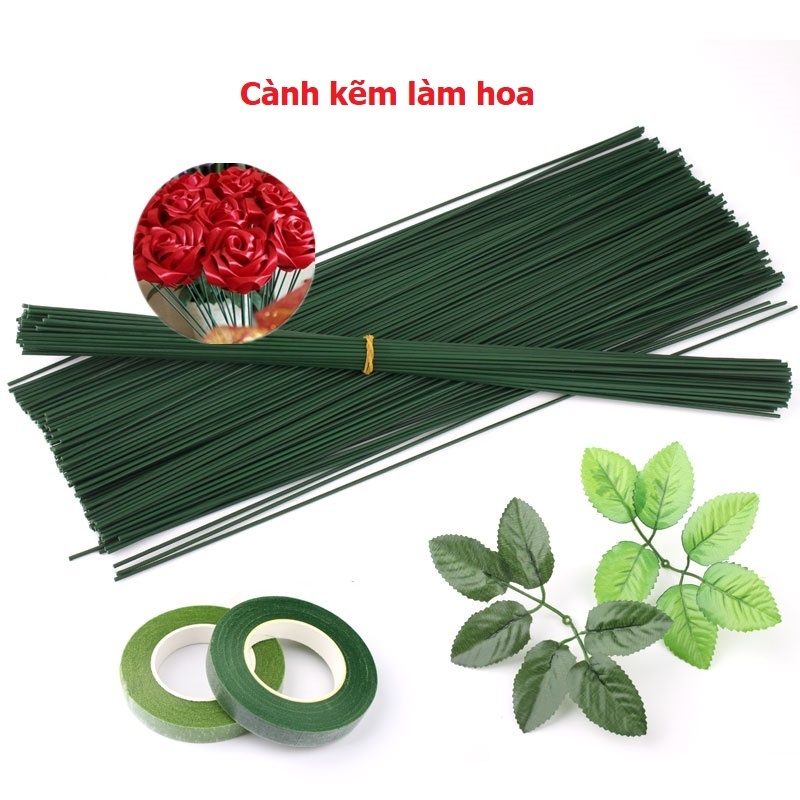 Combo 10 cành kẽm làm hoa handmade dài 40cm làm đồ trang trí thủ công