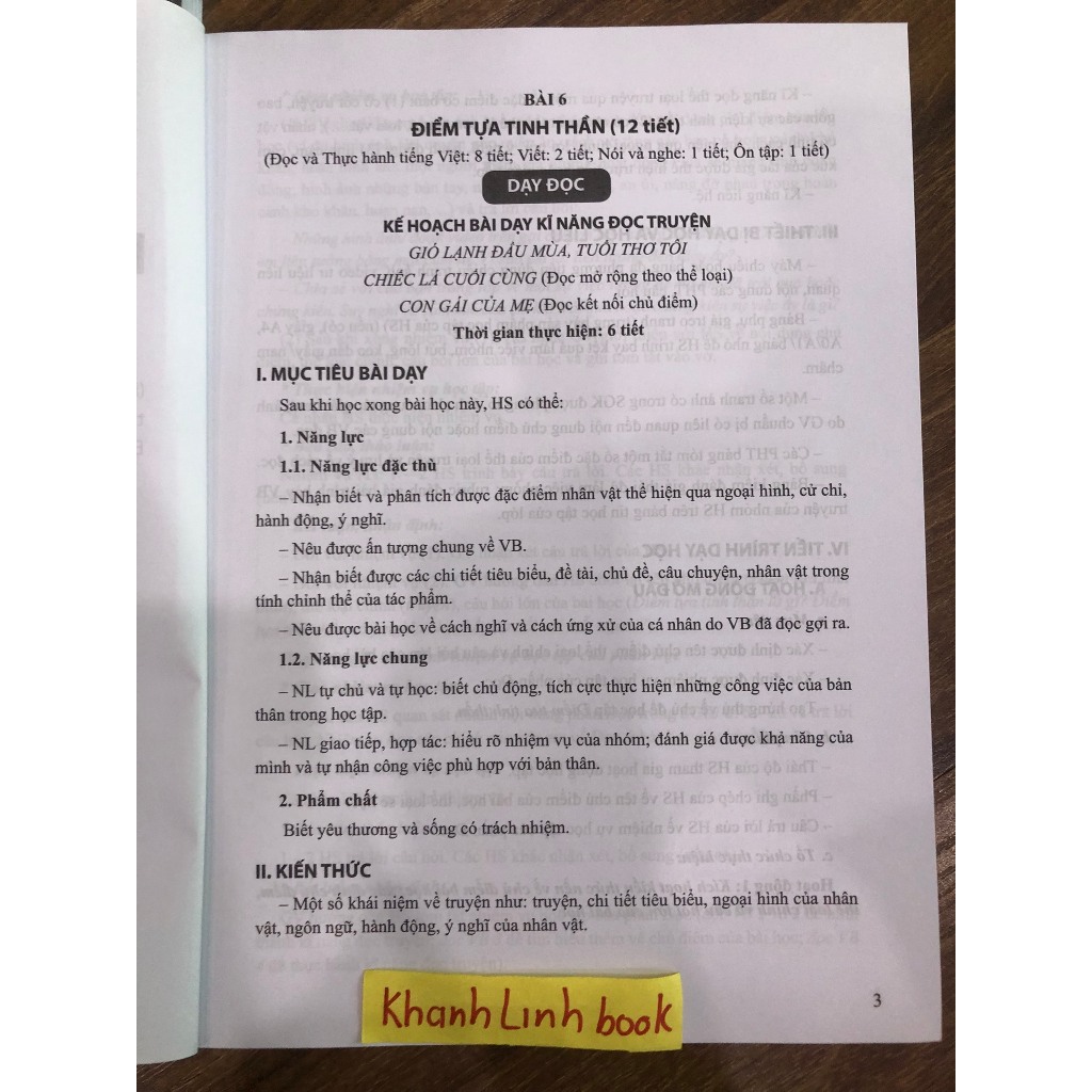 Sách - Kế Hoạch Bài Dạy Môn Ngữ Văn Lớp 6 Tập 2