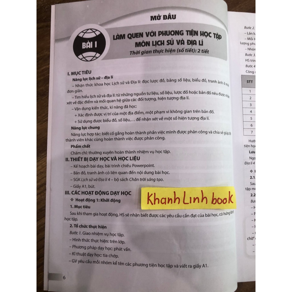 Sách - Kế hoạch bài dạy môn Lịch sử và Địa Lí lớp 4