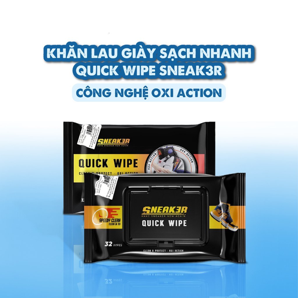 Gói Khăn Lau Sạch Giày Nhanh Quick Wipe Sneak3r Ximo (Công Nghệ Oxi Aciton)