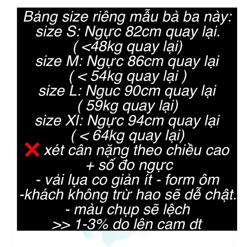 Bà Ba Nhiều Hoa Văn Kiểu Tay Loe Đủ Size