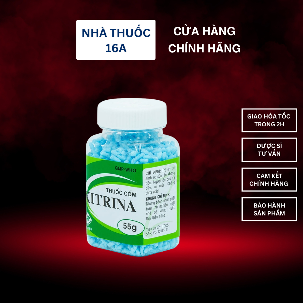 CỐM TIÊU XANH XITRINA - LỌ 55G - GIÚP ĂN NGON, DỄ TIÊU HÓA, GIẢM ĐẦY HƠI KHÓ TIÊU