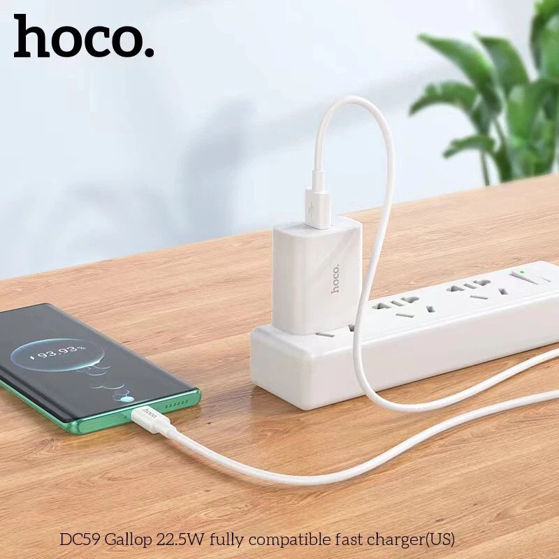 Củ sạc nhanh 5A 22.5W Chính hãng Hoco DC59 Sản phẩm chính hãng thương hiệu Hoco