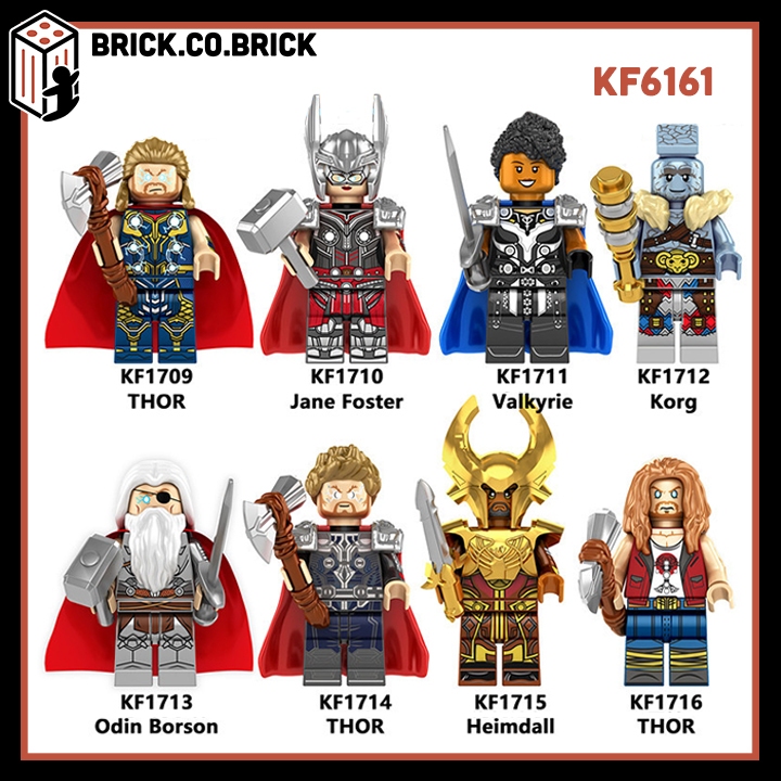 Thor Thần Sấm Đồ Chơi Lắp Ráp Marvel Siêu Anh Hùng Mô Hình Nhân Vật Super Hero Loki Hulk Hela Jane Foster S1-42