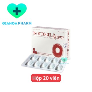 Proctogel Maxpro - Viên uống hỗ trợ trĩ nội, trĩ ngoại, ngừa táo bón (Hộp 20 viên)