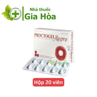 PROCTOGEL MAXPRO / MAX - Viên uống hỗ trợ Trĩ (Trĩ nội, trĩ ngoại), táo bón (Hộp 20 viên)
