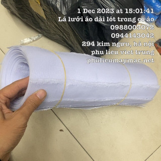 Lá Lưới lót cổ Áo Dài Xịn Mếch lưới không keo khổ 40X90 Cm 1 lá #110901