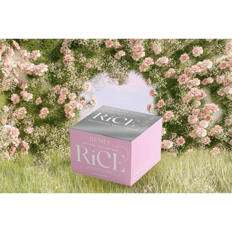 Kem body hemia, body cốt gạo lên men hemia, body gạo rice hemia, body thạch tuyết hemia hàn quốc hộp 250gr